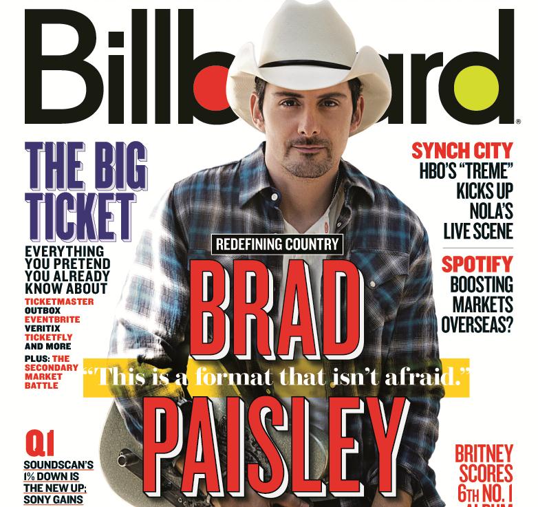 brad paisley and wife kiss. Brad Paisley Featured On Cover